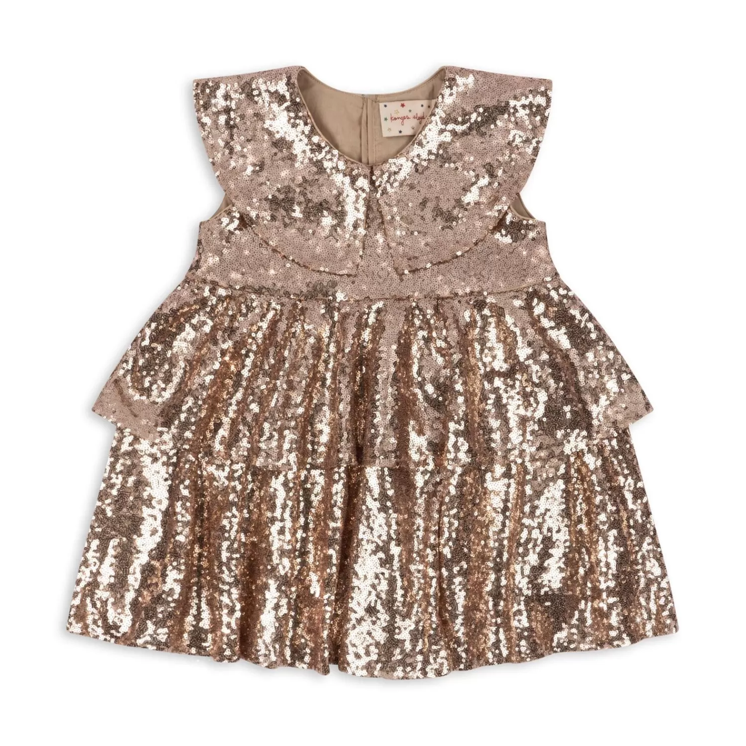 Born Konges Sløjd Starla Pailletkjole - Gold Blush