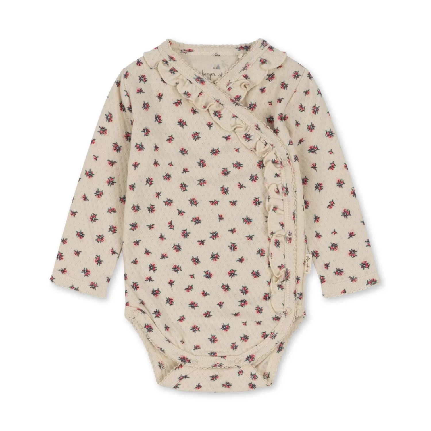 Born Konges Sløjd Sui Babybodystocking Med Flaeser - Peonia Rose