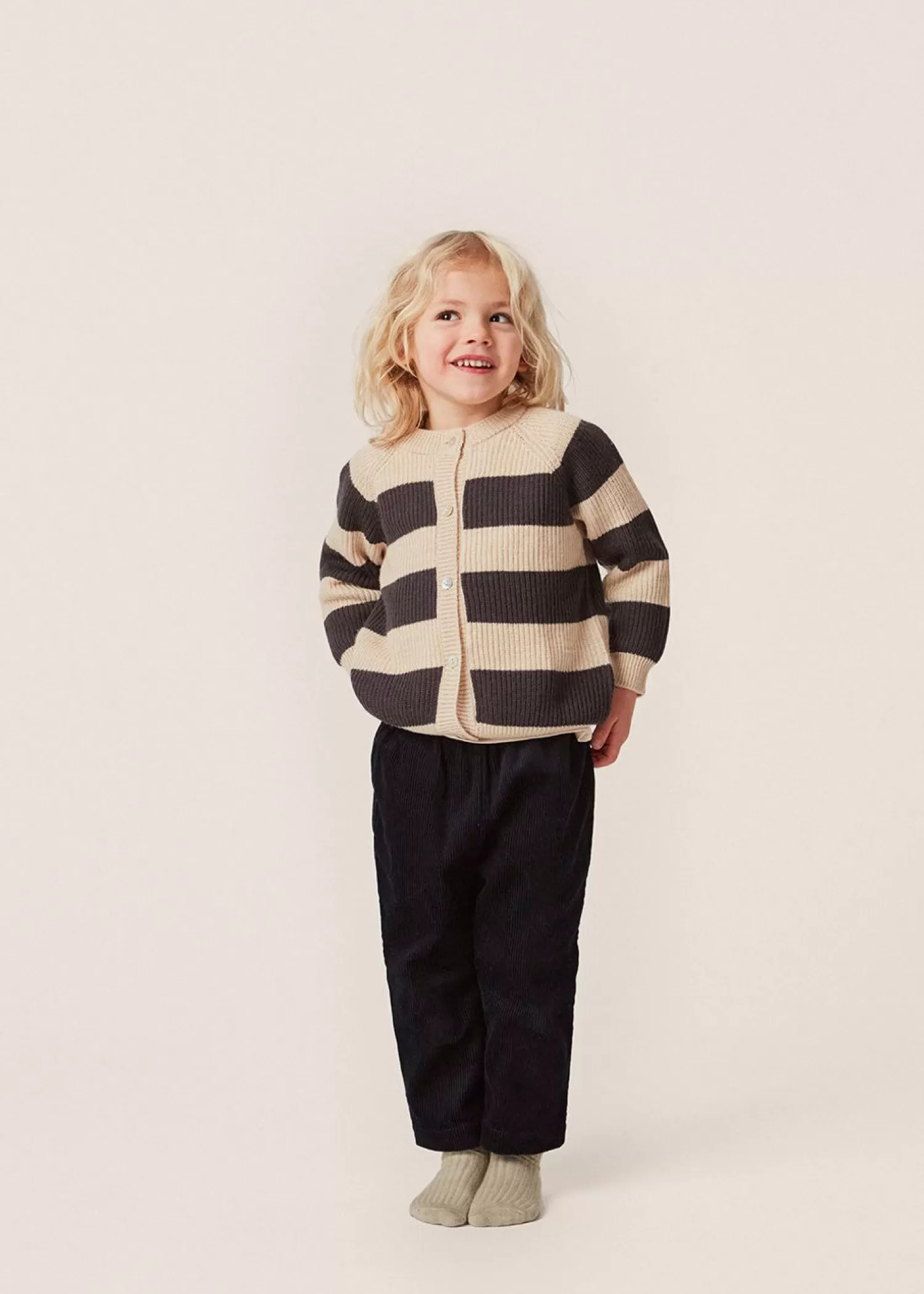 Born Konges Sløjd Vitum Cardigan - Magnet Stripe