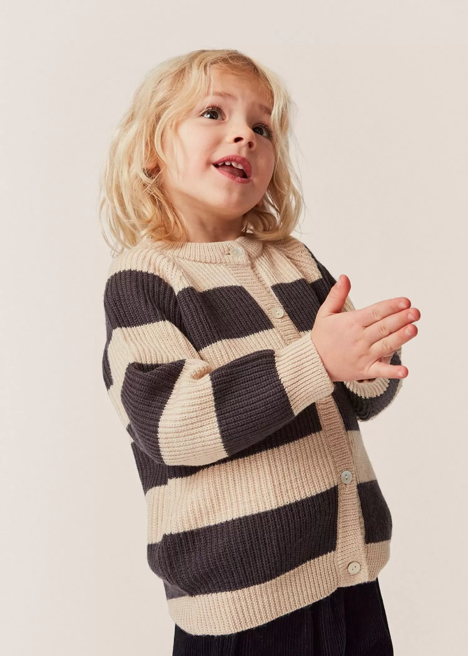 Born Konges Sløjd Vitum Cardigan - Magnet Stripe